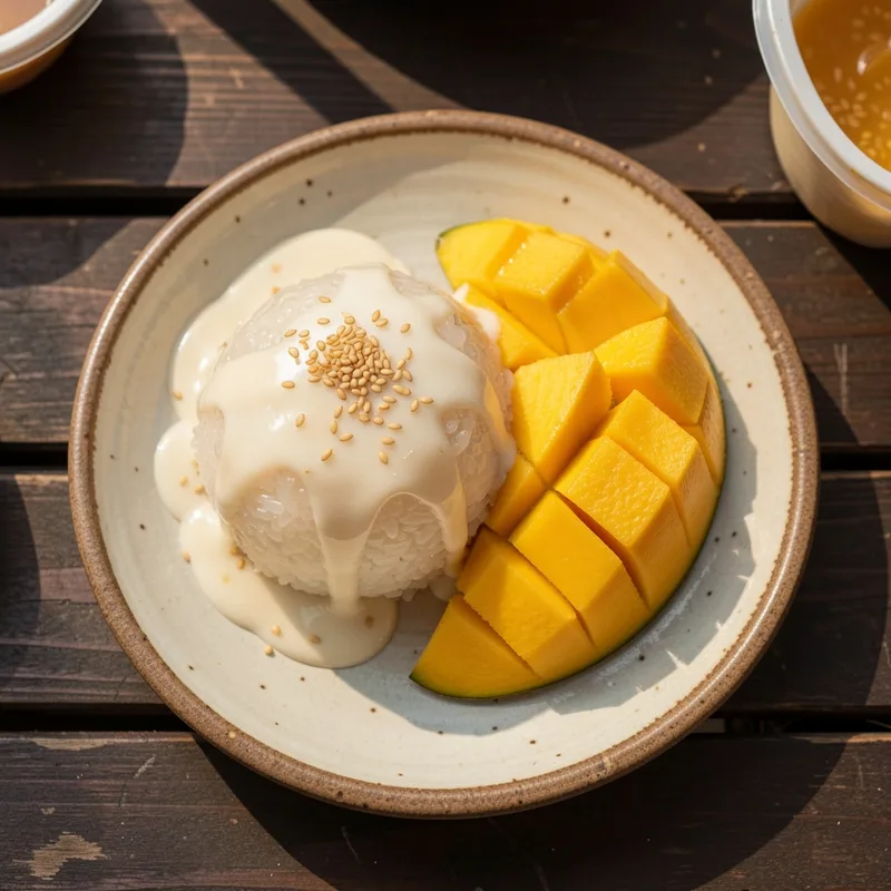 Riz gluant à la mangue : le dessert thaï maison